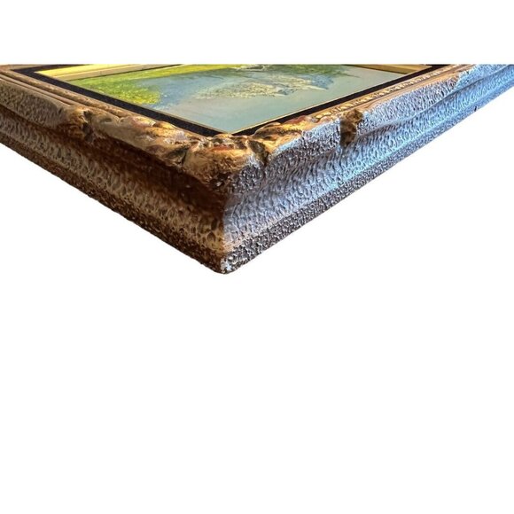 Vintage Oil Painting Signed E Evans Original Frame Vintage Untitled of Landscape - Picture 10 of 10